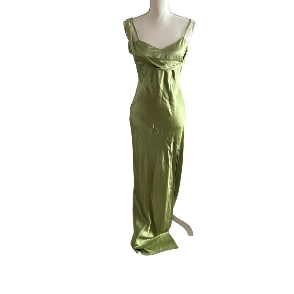 Nicholas Green Satin Gown Size 4 - Picture 6 of 11